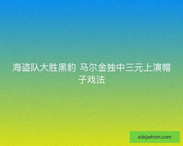 海盗队大胜黑豹 马尔金独中三元上演帽子戏法 海盗队大胜黑豹 马尔金独中三元上演帽子戏法